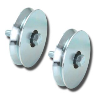 Par de ruedas 100mm en V, 1 rodamiento